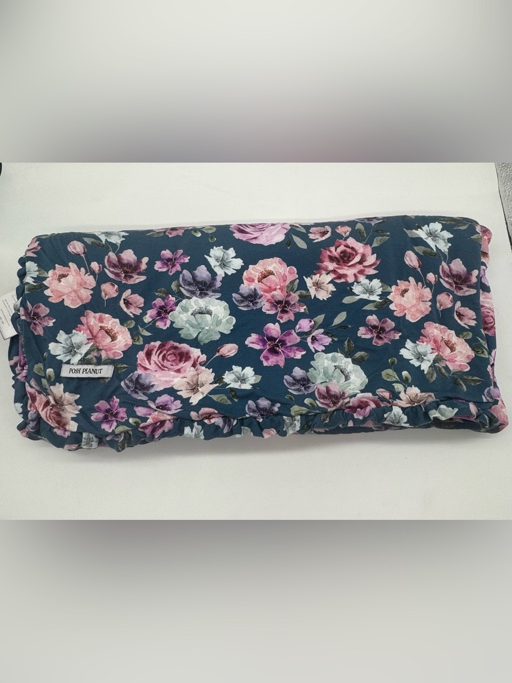 Posh Peanut Catherine (Floral) Hooded Towel with Ruffle Edges